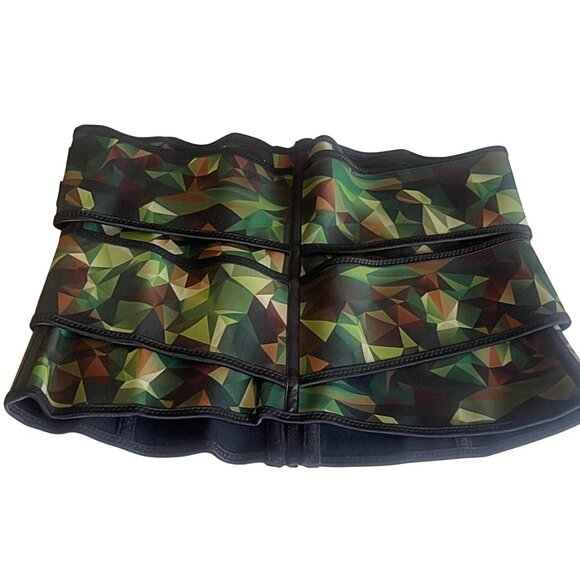 Plus Size Latex Army Camo Print Double Belts High Compression Waist Trainer 3XL - Picture 4 of 8